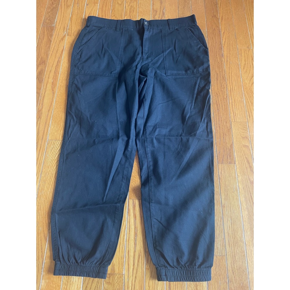 GAP Womens Utility Jogger Pants Size Large Navy Blue Elastic Waist Patch Pockets